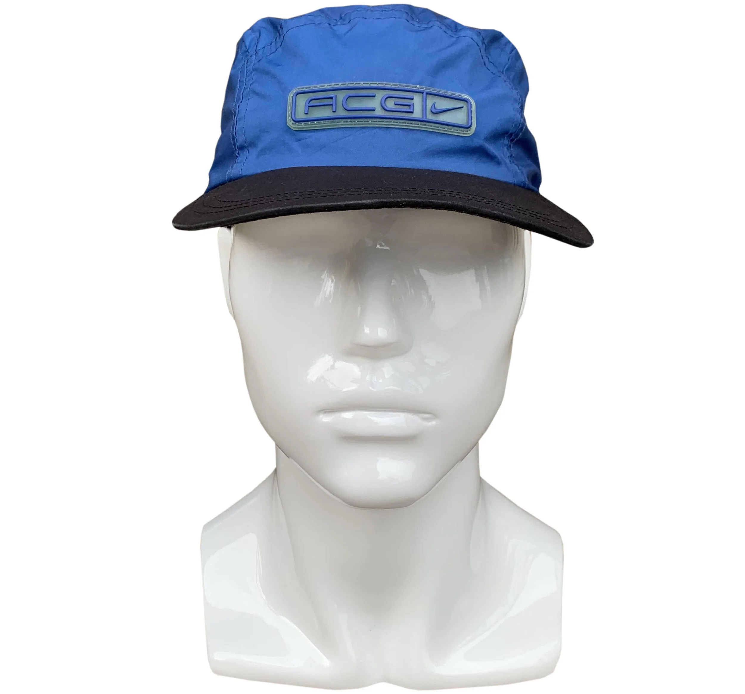 【90's】nike acg cap navy Vintage 90's Nike ACG Clima-Fit 5 Panel Nylon Cap Hat OSFA Running
